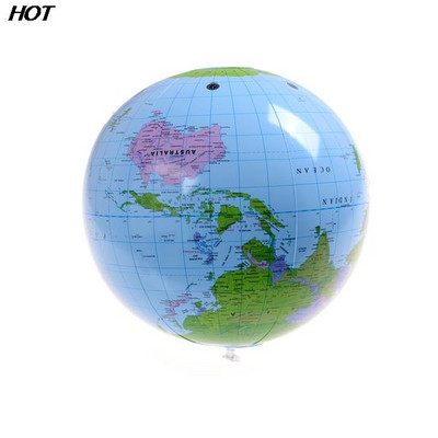 ΖΕΣΤΟ! 40cm Early Educational Inflatable Earth World Geography Globe Map Balloon Toy Beach Ball