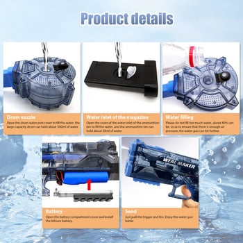 2024 New Summer Electric Water Gun Toys Bursts Pistol Shooting Toy Water Automatic Water Spray Beach Toy για παιδιά Δώρα για ενήλικες