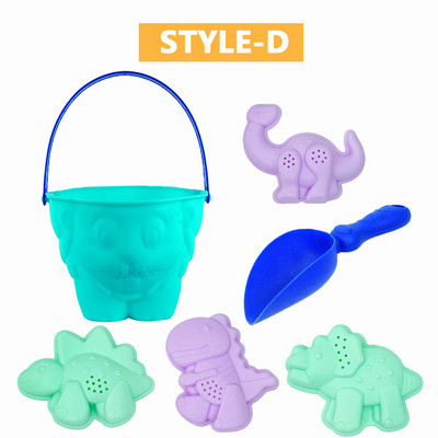 Vasaras pludmales komplekts bērniem mīksts silikona smilšu kastes komplekts ēka sniega pludmale spēle smilšu ūdens rotaļu rīki peldēšana āra rotaļlieta bērniem dāvanas