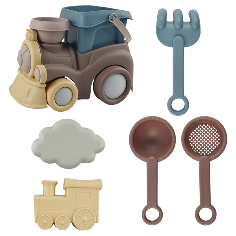 Pludmales rotaļlietu bērnu rotaļu komplekta komplekts āra smilšu rotaļlietas plastmasas rakšanas instrumenti maziem bērniem