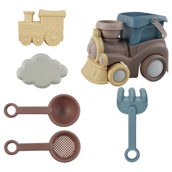 Плажна играчка Пясъчни строителни играчки Комплект за преструваща игра Лопати Детски инструменти Форми Деца Прохождащи деца навън