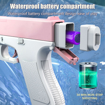 Нов воден пистолет Електрически пистолет Glock Bursts Играчка за стрелба Напълно автоматична лятна водна плажна играчка за деца Деца Момчета Момичета Възрастни