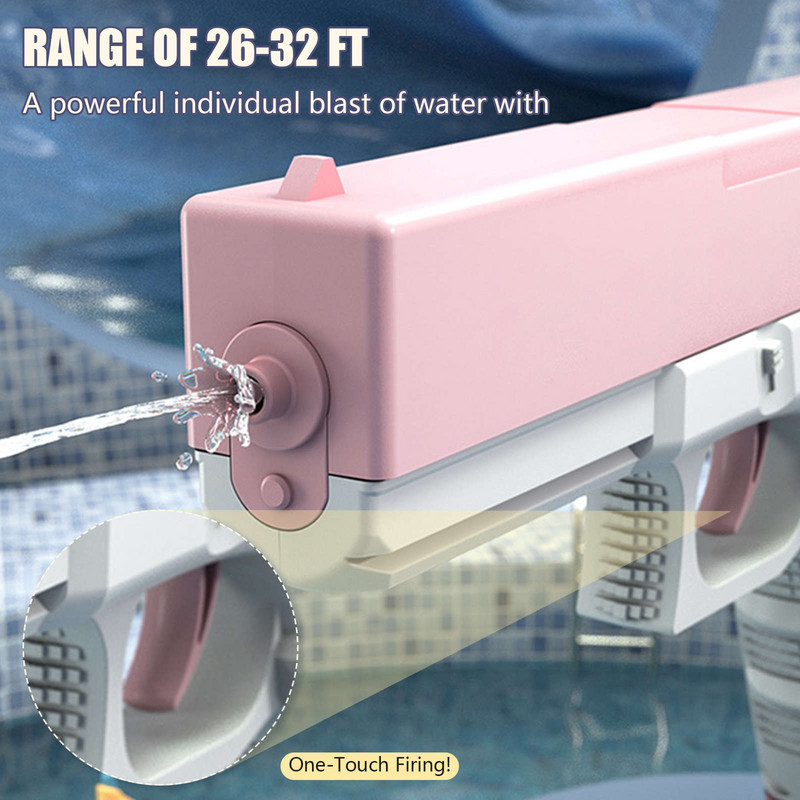 Jauna ūdens pistole, elektriskā Glock pistole, šaušanas rotaļlieta, pilnībā automātiska vasaras ūdens pludmales rotaļlieta bērniem bērniem, zēniem, meitenēm, pieaugušajiem