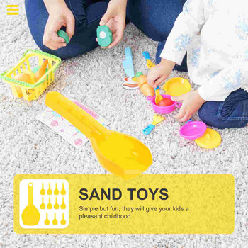 12 бр. Детски плажни играчки за деца 8-10 Малки лопатки Пясъчен замък извън пясъчник Пластмаса 6-10 Пътуване Малко дете The