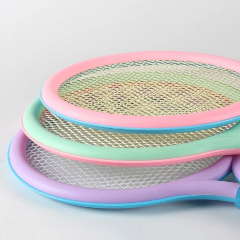 1 set tenis de plajă copii dublu volan de badminton rachetă de tenis set de mingi sport în aer liber mini rachetă de badminton pentru copii plajă