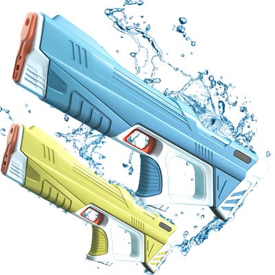 Full Electric Automatic Water Gun Uptake Water Charging Energy Water Spray Summer Beach Outdoor Shooting Game Toys for Boys Kids