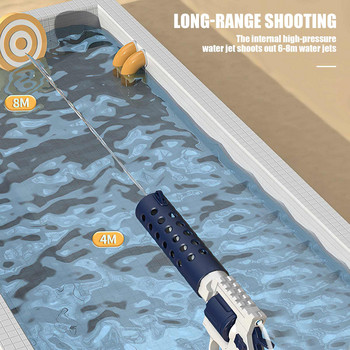 2024 Νέο περίστροφο πλήρως αυτόματο πιστόλι νερού Summer Water Beach Outdoor Fight Backpack Water Guns Spray Παιδικό Παιχνίδι Πιστόλι