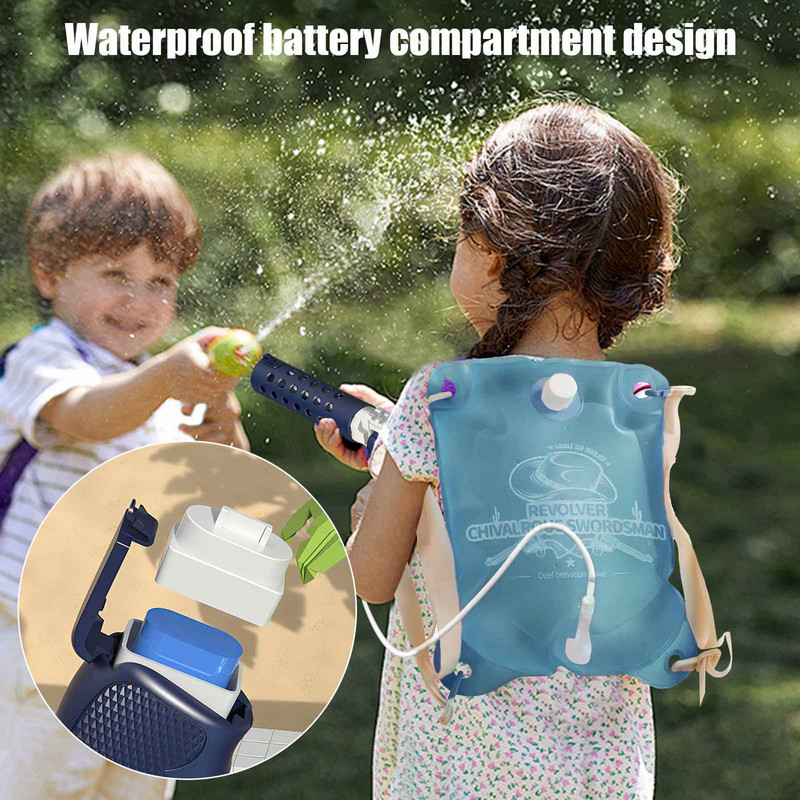 2024. gada jauns revolveris, pilnībā automātiska ūdens pistole, vasaras ūdens pludmale, āra cīņas mugursoma, ūdens pistoles, izsmidzināms bērnu rotaļlietu pistole
