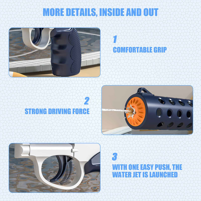 2024. gada jauns revolveris, pilnībā automātiska ūdens pistole, vasaras ūdens pludmale, āra cīņas mugursoma, ūdens pistoles, izsmidzināms bērnu rotaļlietu pistole