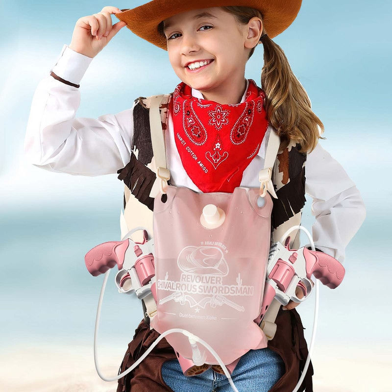 2024. gada jauns revolveris, pilnībā automātiska ūdens pistole, vasaras ūdens pludmale, āra cīņas mugursoma, ūdens pistoles, izsmidzināms bērnu rotaļlietu pistole