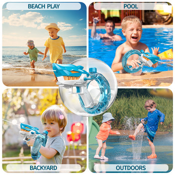 2024 New Electric Summer Water Gun Toy Shark Pistol Water Spray Gun Pool Beach Party Εξωτερικά παιχνίδια για παιδιά Δώρα για ενήλικες