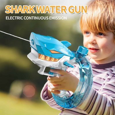 2024 New Electric Summer Water Gun Toy Shark Pistol Water Spray Gun Pool Beach Party Εξωτερικά παιχνίδια για παιδιά Δώρα για ενήλικες