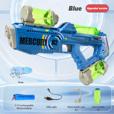 2023 NOU Pistol cu apă luminoasă complet automată de vară Jucărie electrică de plajă de vară pentru copii Copii Băieți Fete Adulti Cadou