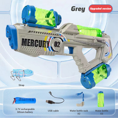 2023 NOU Pistol cu apă luminoasă complet automată de vară Jucărie electrică de plajă de vară pentru copii Copii Băieți Fete Adulti Cadou
