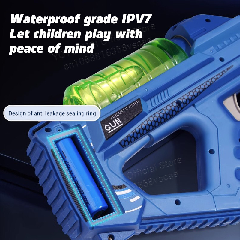 2023 NOU Pistol cu apă luminoasă complet automată de vară Jucărie electrică de plajă de vară pentru copii Copii Băieți Fete Adulti Cadou