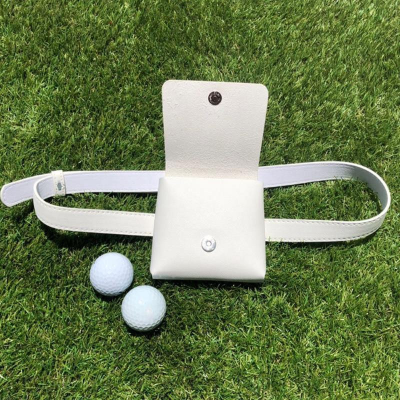 1gab Golfa tālmēra ādas soma, magnētiska aizdares turētāja futrālis, pārnēsāšanas soma attāluma jostas jostas soma golfa jostas maisiņš sievietēm