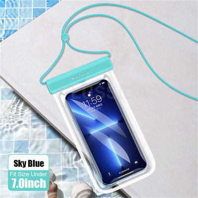 Veekindel telefoniümbris alla 7,0 tolli iPhone 13 Pro Max Swim Case IPX8 universaalne kate Huawei Xiaomi Redmi Note Samsung jaoks