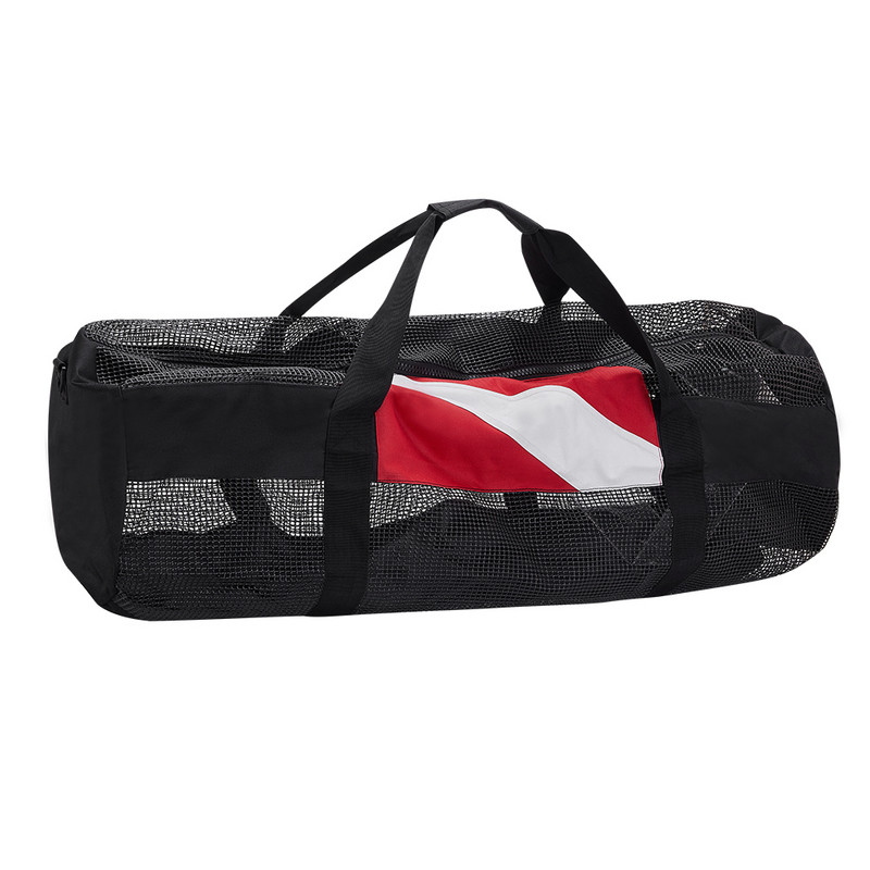 Pārnēsājams niršanas ar akvalangu tīklojums Īpaši liela fitnesa bagāžas soma ar regulējamu plecu siksnu snorkelēšanas piederumu organizatoram