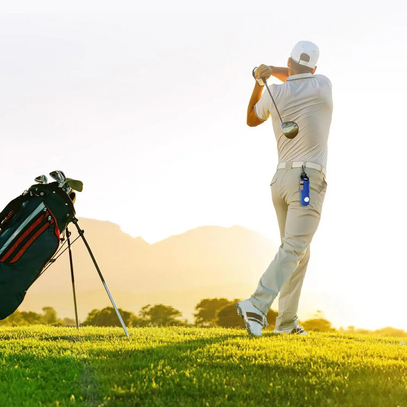 1 suport pentru tee de golf, geantă de transport pentru minge de golf Suport pentru minge de golf breloc pentru cureaua, accesorii pentru cadouri de golf