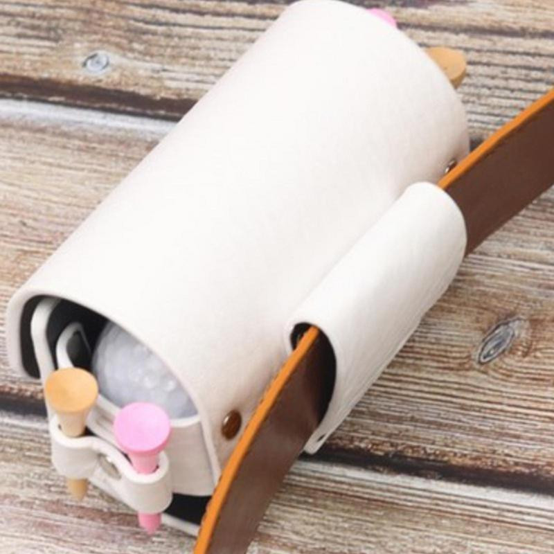 Vanjske torbice za golf Torbica Putna torbica Torba za golf loptice PU kožna prijenosna torba za pohranu oko struka za golf Sportski pribor Drži 2 lopte