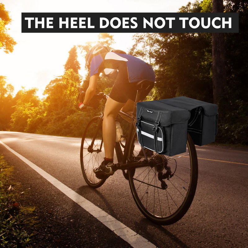 WEST BIKING Velosipēda aizmugurējā sēdekļa soma 25 L lielas ietilpības āra bagāžas somas Riteņbraukšanai MTB šosejas velosipēda bagāžas nodalījuma dubultā soma