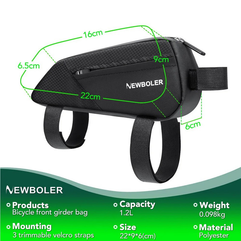 Geantă pentru bicicletă, impermeabilă, reflectorizantă, cu cadru de sus, geantă din tub, de capacitate mare, ultrauşoară, pentru bicicletă, accesorii pentru geantă pentru ciclism