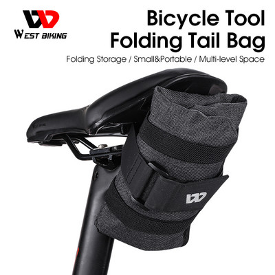 WEST BIKING Geantă pentru bicicletă Geantă pliabilă cu instrumente Geanta pentru cadru față Husă pentru șa pentru bicicletă Pachet Burrito Seturi de scule pentru spate pentru bicicletă Accesorii pentru ciclism