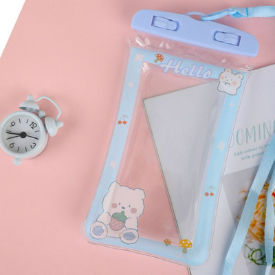 Multifilmi veekindel telefoniümbris armas rihmaga turvapadi Põrutuskindel telefonikott Puuteekraaniga mobiiltelefoni tihendikotid