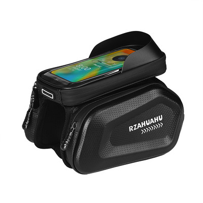 Geantă pentru cadru frontal pentru bicicletă, telefon, de 7 inci, ecran tactil, carcasă dură, impermeabilă, pentru bicicletă, cu tub superior, saci de depozitare, organizator, accesorii pentru ciclism
