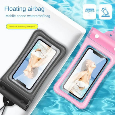 Lebegő légzsák vízálló úszótáska védő lógó borítás átlátszó telefontok érintőképernyő sodródó úszó búvárhuzat
