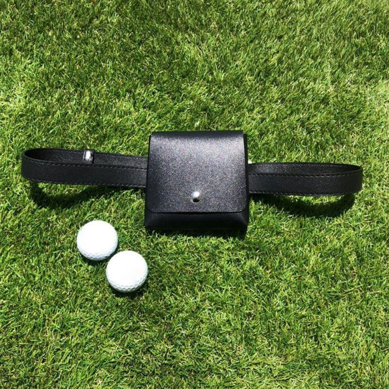 4 színű Golf Ball Pu bőr deréktáska kültéri tasakos táskák utazási tok Golf labdatáska akasztható az övön Hordozható derék tárolótáska