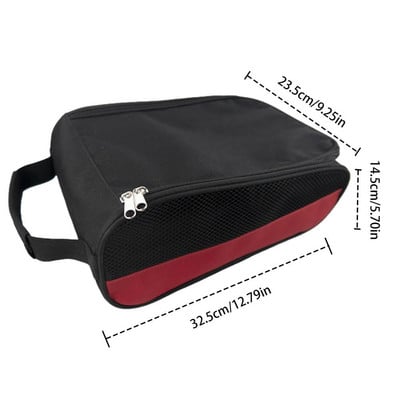 Hordozható golfcipőtáska Oxford textilcipő hordtáskák lélegző könnyű golf kézitáska porálló futball teniszcipő táska