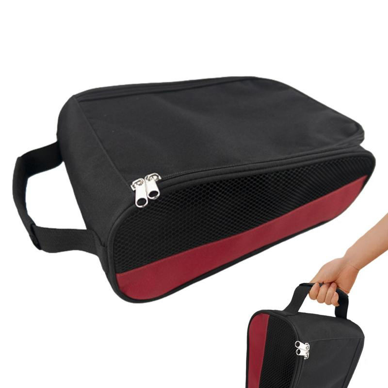 Hordozható golfcipőtáska Oxford textilcipő hordtáskák lélegző könnyű golf kézitáska porálló futball teniszcipő táska