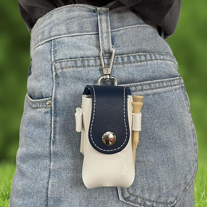 Mini džepna kožna torbica za pohranu loptica za golf Prijenosna torba za držanje oko struka Spremnik za mini golf loptice Divot Torba za golf za pohranu oko struka