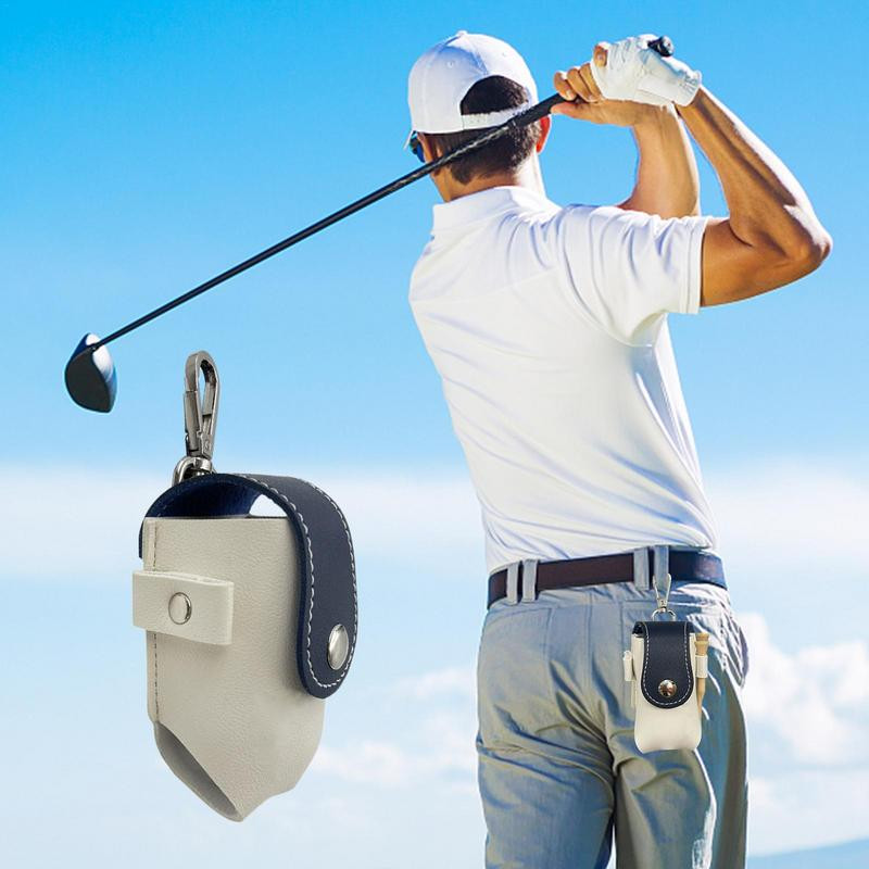Mini džepna kožna torbica za pohranu loptica za golf Prijenosna torba za držanje oko struka Spremnik za mini golf loptice Divot Torba za golf za pohranu oko struka