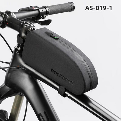 Geantă pentru bicicletă ROCKBROS Geantă pentru cadru cu tub din față pentru ciclism, impermeabilă, de capacitate mare pentru MTB, sacoș pentru bicicletă de drum, accesorii negre pentru bicicletă