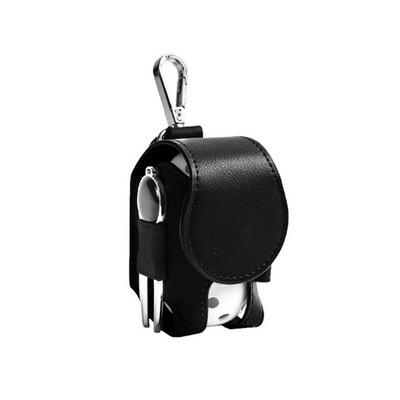 Geantă de depozitare din piele PU pentru mingi de golf Geantă portabilă de depozitare pentru mingi de golf, agățată în talie, cu cataramă metalică, mini accesorii sportive