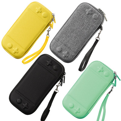 Супер тънка ръчна чанта за Nintendo Switch Lite Bag Преносим водоустойчив защитен калъф Чист цвят Найлонова чанта за съхранение с копчета