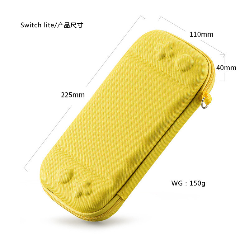 Īpaši plāna rokassomiņa priekš Nintendo Switch Lite Bag Pārnēsājams ūdensnecaurlaidīgs aizsardzības futrālis Tīras krāsas neilona trieciena pogas uzglabāšanas soma