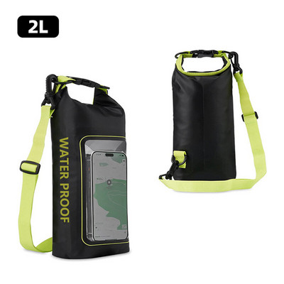 2L Dry Bag Ecran tactil Genți impermeabile pentru Trekking Drifting Rafting Surfing caiac Genți pentru sport în aer liber Echipament de camping XA394Q