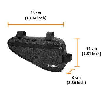 Τσάντες σκελετού Triangle MTB Portable Frame Top Tube Bags Τσάντα αποθήκευσης ποδηλάτου 1,5L Βάση θήκης ποδηλάτου βουνού Τσάντα σέλας δρόμου