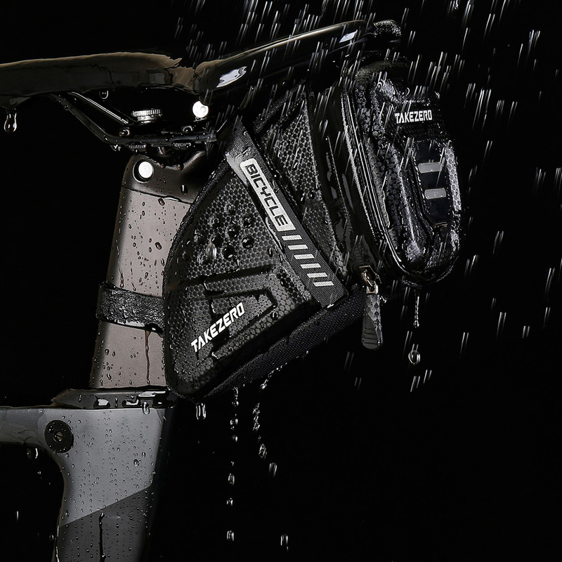 Velosipēdu sēdekļu soma Ūdensnecaurlaidīga kalnu velosipēda sēdekļu glabāšana sēdekļa aizmugurējais instrumentu maisiņš, sēdeklis āra riteņbraukšanas MTB piederumi