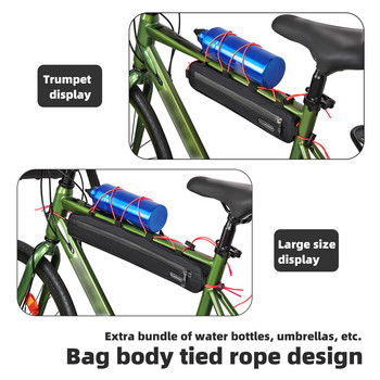 Αδιάβροχη Τριγωνική τσάντα ποδηλάτου Μεγάλης χωρητικότητας Πλαίσιο Τσάντα ποδηλάτου Ποδήλατο κάτω από το σωλήνα τσάντα αξεσουάρ ποδηλάτου