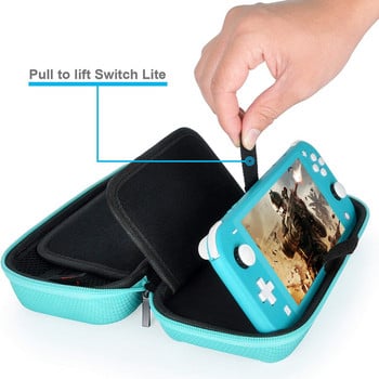 Чанта за съхранение на чанта за конзола Switch Lite Найлонова твърда EVA защитна чанта за игрова конзола Прахоустойчива за Switch Lite Защита при пътуване