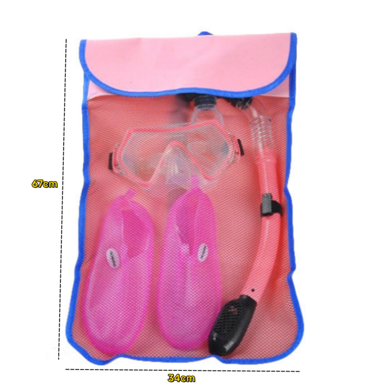 Bezmaksas niršanas aprīkojuma soma Niršanas aizsargbrilles Spuras Elpošanas caurules Uzglabāšanas Tīkla soma Regulējama plecu siksna snorkelēšanai