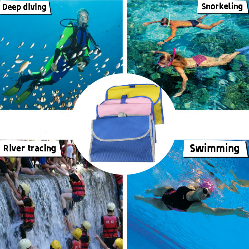 Bezmaksas niršanas aprīkojuma soma Niršanas aizsargbrilles Spuras Elpošanas caurules Uzglabāšanas Tīkla soma Regulējama plecu siksna snorkelēšanai