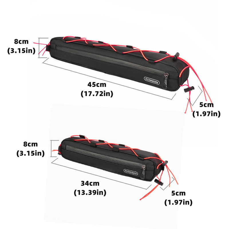 Priekšējā cauruļu rāmja soma Ūdensizturīgs velosipēda maisiņš Tālruņa maciņš Lielas ietilpības velosipēda rāmja somas Velosipēda nodalījums Melns riteņbraukšanas piederumi
