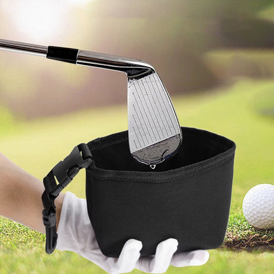 Geantă de curățare pentru golf Căptușeală impermeabilă Clip detasabil Cadouri Ușor de transportat Club Negru Ușoară Pânză compactă din microfibră Portabilă