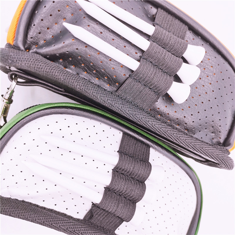 ÚJ kis golflabda táska mini golf táskák pólóval, cipzárral PU bőr kis zsebes unisex 2 színben