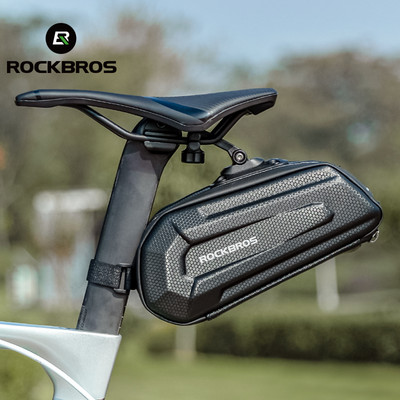 ROCKBROS1.7L чанта за велосипед Водоустойчива задна част Голяма вместимост Бързо освобождаваща се колба за седалка Удароустойчива задна чанта с двоен цип Аксесоари